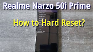 How to Hard Reset Realme Narzo 50i Prime  RMX3506 step by step guide android hardreset mobile [upl. by Naeroled]