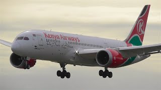 STRIKING  Kenya Airways 7878 Landing at London Heathrow  5YKZA [upl. by Iggep]