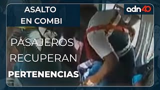 Asaltan a pasajeros de combi policías detiene la unidad [upl. by Bron30]