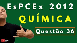 Questão Comentada  EsPCEx 2012  Tema EQUILÍBRIO QUÍMICO E DESLOCAMENTO [upl. by Ihsorih]