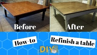 How to Refinish a table  DIY  Before and After [upl. by Niels576]