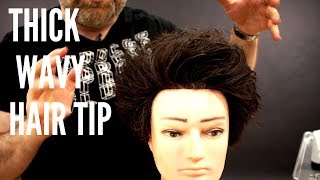 Thick Wavy Hair Tips  TheSalonGuy [upl. by Semadar]