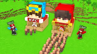 Cash and Nico MCDONALDS vs KFC Battle in Minecraft [upl. by Also]