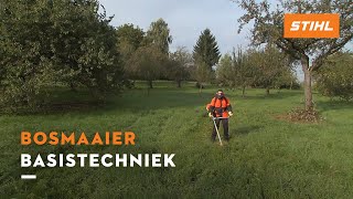 Maaitechnieken basistechniek  STIHL Bosmaaiers [upl. by Raeann96]