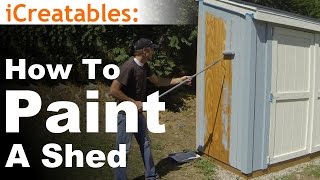 How To Build A Lean To Shed  Part 10  Painting [upl. by Llemaj259]