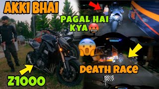 akkithestreetrider1072 Death ride with akki bhai ☠️ caution ⚠️  hyper ride zx10r limited editio [upl. by Whitnell]