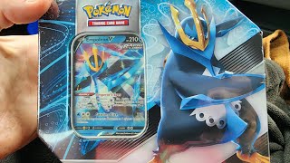 V Strikers Empoleon V Tin  Evolving Skies Brilliant Stars  Pokemon Cards Opening [upl. by Nilra634]