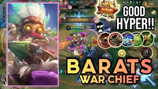 MVP  GAMEPLAY BARATS HYPER  BEST BUILD TOP GLOBAL BARATS  MLBB [upl. by Letreece284]