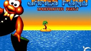 James Pond Underwater Agent  Amiga 500 Gameplay of level 1 2 and 4 1990 [upl. by Jobi404]