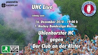 UHC Live  UHC vs DCadA  1 Herren Hockey Bundesliga  16122018  1900 h [upl. by Adalia438]