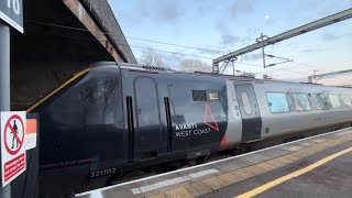 1816 Avanti West Coast Service To Holyhead At Lichfield Trent Valley [upl. by Zerline820]