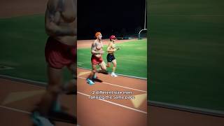 How two different size men look running the same pace [upl. by Hgielime437]