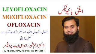 Levofloxacin  Moxifloxacin  Ofloxacin Correct use amp prevention of side effects [upl. by Oivatco]