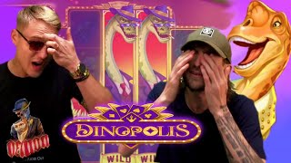 🔥 GIGANTIC BIG WIN ON DINOPOLIS SLOT BY ANTE AND JESUS 🔥 [upl. by Adyl]