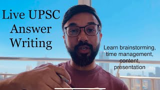 How to write a great UPSC Answer from scratch  Manuj Jindal IAS [upl. by Tierney]