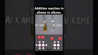 Reaction when Bromine add in alkane vs alkene [upl. by Aiza800]