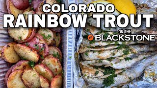 Colorado Rainbow Trout with Potatoes  Blackstone Griddle [upl. by Marinna]