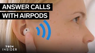 How To Answer A Call With AirPods [upl. by Gerty]