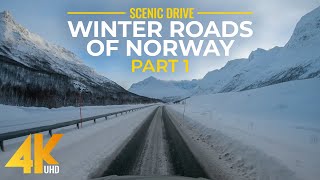 Norways Winter Wonderland Scenic Drive on Snowy Roads in 4K UHD Part 1 [upl. by Kelbee929]