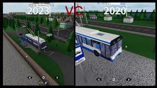 Nids buses and trams 2023 VS 2020 ROBLOX [upl. by Yecaj]