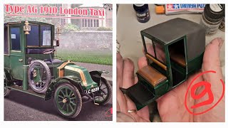 9️⃣RENAULT 1910 TYPE AG LONDON TAXI  ICM 124 scale [upl. by Nahtanoy]