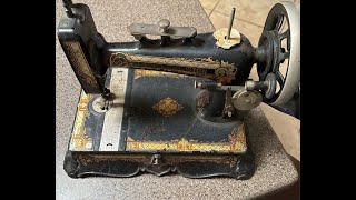 Antique 1887 New Home quotLady Washingtonquot Hand Crank Sewing Machine Fix [upl. by Kilk]