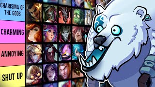 Ranking Every League of Legends Champion based on their PERSONALITY [upl. by Jeremias]