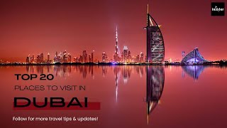 Top 20 Best Places to Visit in Dubai 2024  Travel Video infoinsider [upl. by Evannia]