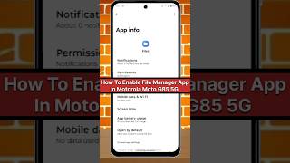 How To Find File Manager In MOTOROLA Moto G85 5G Mobile  Fix File Manager App Not Showing shorts [upl. by Pihc27]