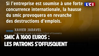 SMIC à 1600 euros  les patrons soffusquent [upl. by Martreb]