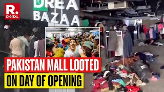 Karachi Newly Inaugurated Dream Bazar Mall Looted During Opening Day Chaos [upl. by Nylodnewg327]