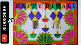 Diwali Bulletin Board ideas  Diwali Display Board Idea  Diwali School Decorations  Diwali Craft [upl. by Desmund]