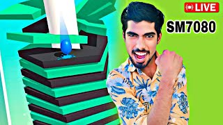 Stack Ball 😱 LIVE🔴 daily gaming ShahrukhSM7080🍁200K [upl. by Ylhsa]