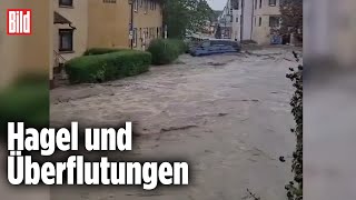 Bisingen Hochwasser nach Unwetter in BadenWürttemberg [upl. by Aitra]