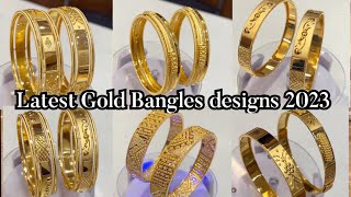 Latest Gold Bangles designs 2023  Gold kangan designs 2023  Glorious Jewelry [upl. by Eenor]