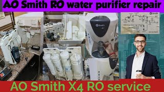 how to Ro सर्विस AOSmith X4 ROAO Smith RO filter serviceRo water purifier repairing [upl. by Yahsed]