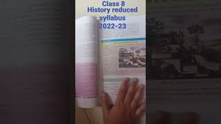 class 8 history reduced syllabus 202223 [upl. by Ernesta264]