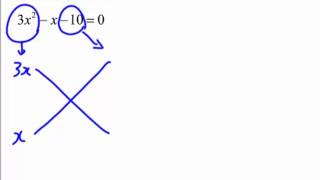 Factoring quadratic trinomials with the cross method and solving [upl. by Harret251]