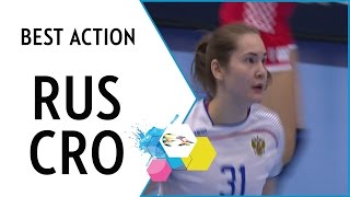 What a debut Sabirova scores first goal in first match  EHF EURO 2016 [upl. by Atled]