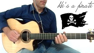 PIRATES OF THE CARRIBBEAN  HES A PIRATE  GUITAR [upl. by Yedorb985]