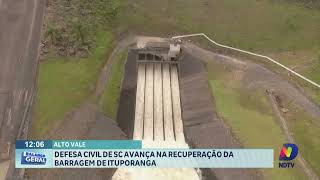 Defesa Civil de SC avança na recuperação da barragem de Ituporanga [upl. by Gninnahc453]