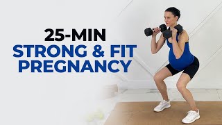 Pregnancy Exercises For Strength Dumbbell Workout for 1st 2nd amp 3rd Trimester [upl. by Eniamahs]