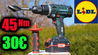 LIDL perceuse visseuse à percussion PARKSIDE PSBSA 20li C3 45 Nm 20V cordless impact drill [upl. by Chellman]