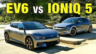 Kia EV6 vs Hyundai Ioniq 5  Luxury Electric SUV Comparison Test  Price Range Interior amp More [upl. by Weisburgh272]