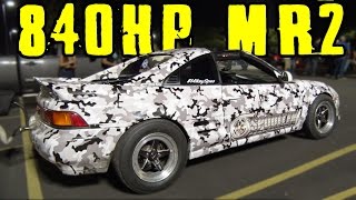 800hp K24 Toyota MR2 vs GTR and 1000hp Camaro STREET RACE [upl. by Ardnoet]