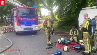 Veel rookontwikkeling bij woningbrand in OudTurnhout [upl. by Leaffar606]