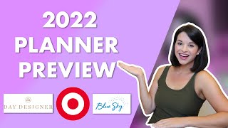 2022 Planner Preview Target Planner Shopping  Day Designer Blue Sky Wit And Delight [upl. by Alliw]