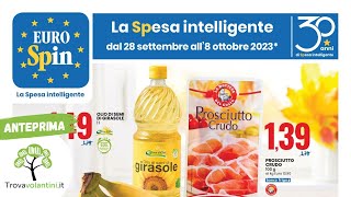 VOLANTINO EUROSPIN dal 28 settembre al 8 ottobre 2023 anteprima [upl. by Nivi]