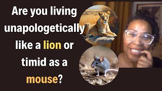 Are you living unapologetically like a lion or timid as a mouse [upl. by Notyal801]