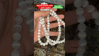 Natural selenite mala  AAA quality  selenite gemstone jewelry shorts shortvideo necklace [upl. by Veator]